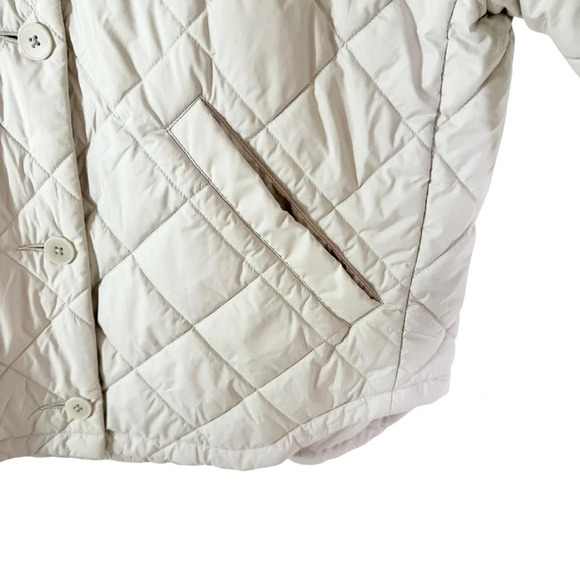 ARITZIA Wilfred Pavant Quilted Jacket Water Repellant Barn Coat Cream Size M - Picture 9 of 16